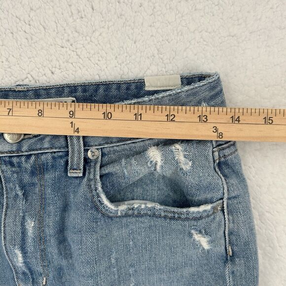 Lovers+friends Denim Skirt Women Size 27 Distressed Wash Jean Mini Fray Hem - Picture 9 of 10